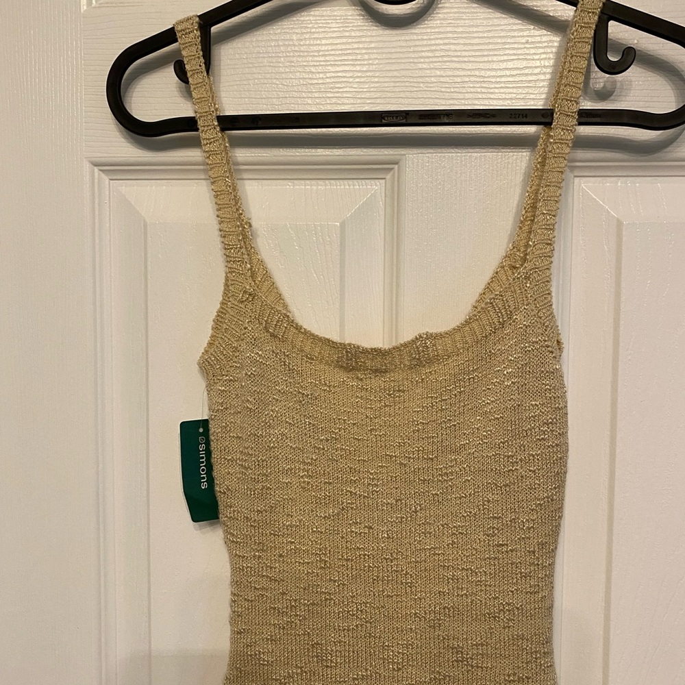 Simons Twix knit contour fitted bodycon dress cutout mini NWT Size small - Picture 6 of 12